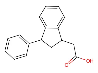 1-Indanacetic acid, 3-phenyl- structure