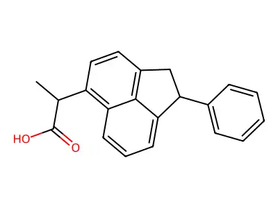 2-(1-Phenyl-1,2-dihydroacenaphthylen-5-yl)propanoic acid structure
