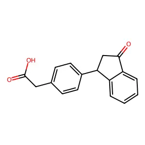 α-[4-(3-茚满-1-基)苯基]乙酸 structure