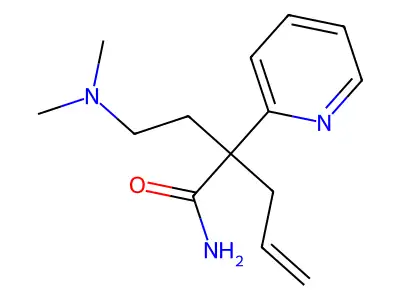 2-Pyridineacetamide, alpha-allyl-alpha-(2-(dimethylamino)ethyl)- structure