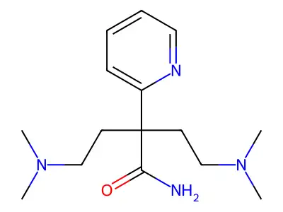 2-Pyridineacetamide, alpha,alpha-bis(2-(dimethylamino)ethyl)- structure