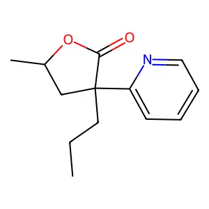 2(3H)-Furanone, dihydro-5-methyl-3-propyl-3-(2-pyridyl)- structure