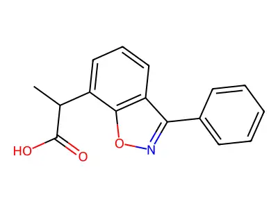 1,2-Benzisoxazole-7-acetic acid, alpha-methyl-3-phenyl- structure