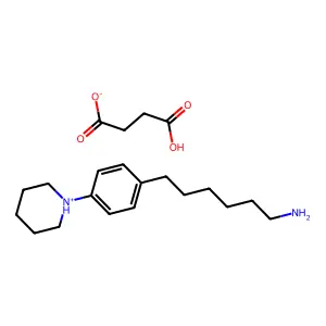 6-(4-哌啶子基苯基)己胺琥珀酸盐 structure