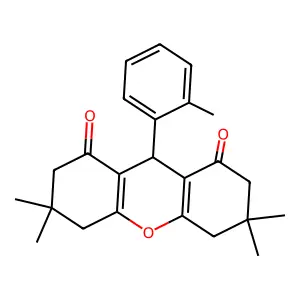 3,3,6,6-tetramethyl-9-(2-methylphenyl)-4,5,7,9-tetrahydro-2H-xanthene-1,8-dione structure