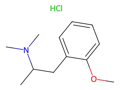 Phenethylamine, o-methoxy-N,N,alpha-trimethyl-, hydrochloride structure