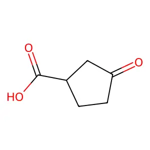 3-Oxocyclopentanecarboxylic acid structure