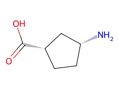 (1R,3R)-3-Aminocyclopentanecarboxylic acid structure