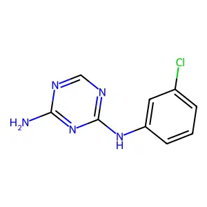 s-Triazine, 2-amino-4-(m-chloroanilino)- structure