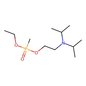 O-ethyl-O'-(2-diisopropylaminoethyl)methylphosphonite structure