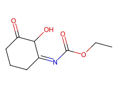 Ethyl (NE)-N-(2-hydroxy-3-oxo-cyclohexylidene)carbamate structure
