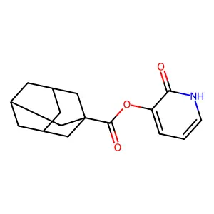 (2-oxo-1H-pyridin-3-yl) adamantane-1-carboxylate structure