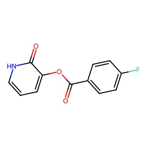 (2-oxo-1H-pyridin-3-yl) 4-fluorobenzoate structure