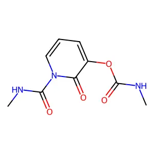 1-(Methylcarbamoyl)-2-oxo-1,2-dihydropyridin-3-yl methylcarbamate structure