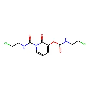 [1-(2-chloroethylcarbamoyl)-2-oxopyridin-3-yl] N-(2-chloroet structure