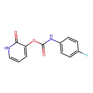 (2-oxo-1H-pyridin-3-yl) N-(4-fluorophenyl)carbamate structure