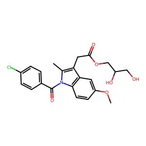 Indomethacin 1-Glycerin Ester structure