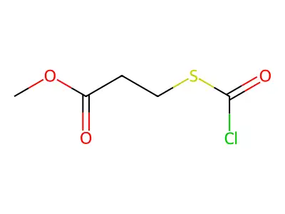 Propanoic acid, 3-((chlorocarbonyl)thio)-, methyl ester structure
