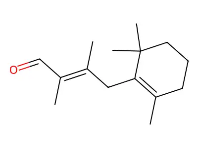 2,3-Dimethyl-4-(2,6,6-trimethyl-1-cyclohexenyl)-2-butenal structure