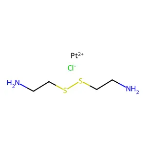 Platinum(1+), chloro(2,2'-dithiobis(ethanamine)-N,N',S)-, (SP-4-2)- structure