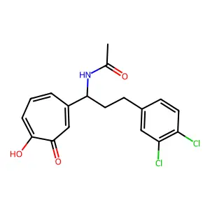N-[3-(3,4-dichlorophenyl)-1-(4-hydroxy-3-oxocyclohepta-1,4,6 structure