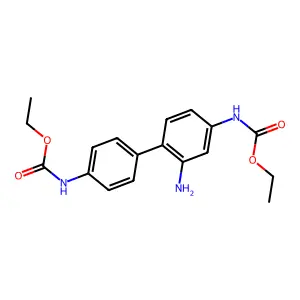 2-Amino-4,4'-bis[(ethoxycarbonyl)amino]-1,1'-biphenyl structure
