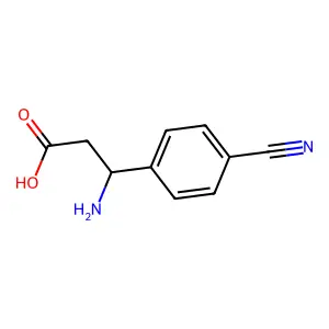 (3S)-3-Amino-3-(4-cyanophenyl)propanoic acid structure