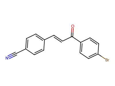 4-[3-(4-Bromophenyl)-3-oxoprop-1-enyl]benzonitrile structure