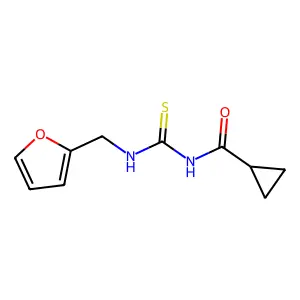 N-(furan-2-ylmethylcarbamothioyl)cyclopropanecarboxamide structure