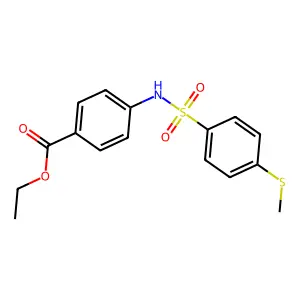 Ethyl 4-({[4-(methylthio)phenyl]sulfonyl}amino)benzoate structure