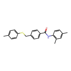 N-(2,4-Dimethylphenyl)-4-[[(4-methylphenyl)thio]methyl]benzamide structure