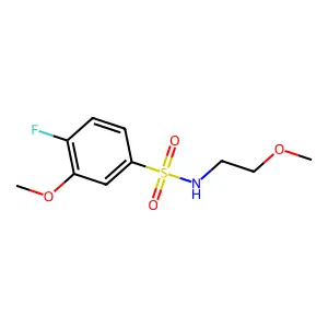 4-fluoro-3-methoxy-N-(2-methoxyethyl)benzenesulfonamide structure