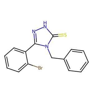 4-benzyl-5-(2-bromophenyl)-4H-1,2,4-triazole-3-thiol structure