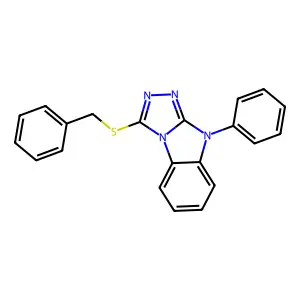1-Benzylsulfanyl-4-phenyl-[1,2,4]triazolo[4,3-a]benzimidazole structure