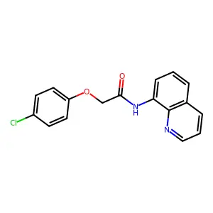 2-(4-chlorophenoxy)-N-quinolin-8-ylacetamide structure