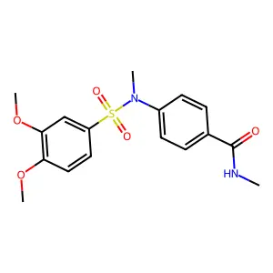 4-[(3,4-dimethoxyphenyl)sulfonyl-methylamino]-N-methylbenzamide structure