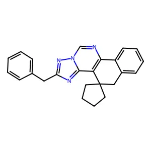 2-benzyl-5H-spiro[benzo[h][1,2,4]triazolo[1,5-c]quinazoline-4,1'-cyclopentane] structure