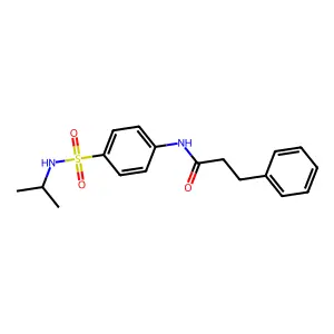 N-{4-[(isopropylamino)sulfonyl]phenyl}-3-phenylpropanamide structure