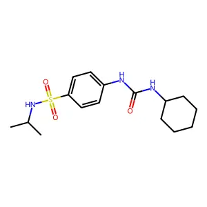 4-{[(cyclohexylamino)carbonyl]amino}-N-isopropylbenzenesulfonamide structure