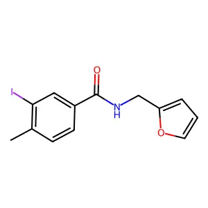 N-(2-furylmethyl)-3-iodo-4-methylbenzamide structure
