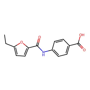 Benzoic acid, 4-[[(5-ethyl-2-furanyl)carbonyl]amino]-(9CI) structure