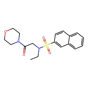 N-ethyl-N-(2-morpholin-4-yl-2-oxoethyl)naphthalene-2-sulfonamide structure