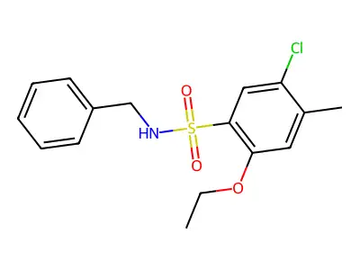 N-benzyl-5-chloro-2-ethoxy-4-methylbenzenesulfonamide structure