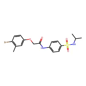 2-(4-bromo-3-methylphenoxy)-N-{4-[(isopropylamino)sulfonyl]phenyl}acetamide structure
