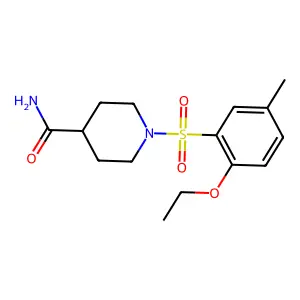 1-[(2-Ethoxy-5-methylphenyl)sulfonyl]-4-piperidinecarboxamide structure