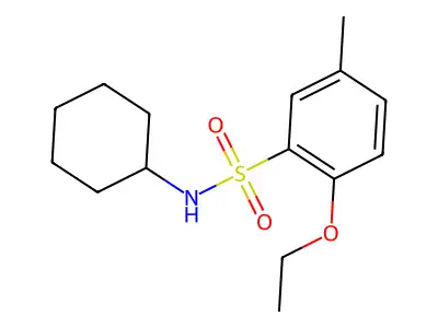 N-cyclohexyl-2-ethoxy-5-methylbenzenesulfonamide structure