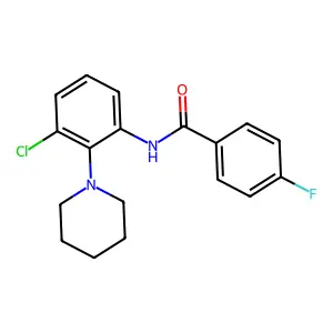 N-(3-chloro-2-piperidin-1-ylphenyl)-4-fluorobenzamide structure