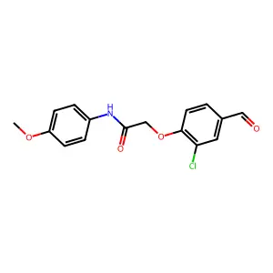 2-(2-chloro-4-formylphenoxy)-N-(4-methoxyphenyl)acetamide structure