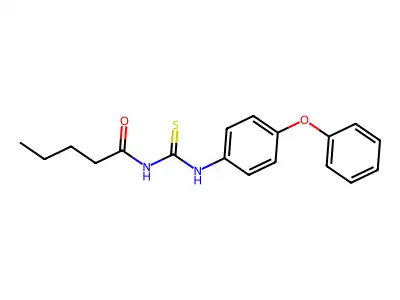 N-[(4-phenoxyphenyl)carbamothioyl]pentanamide structure