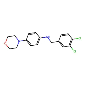 N-(3,4-dichlorobenzyl)-4-(morpholin-4-yl)aniline structure